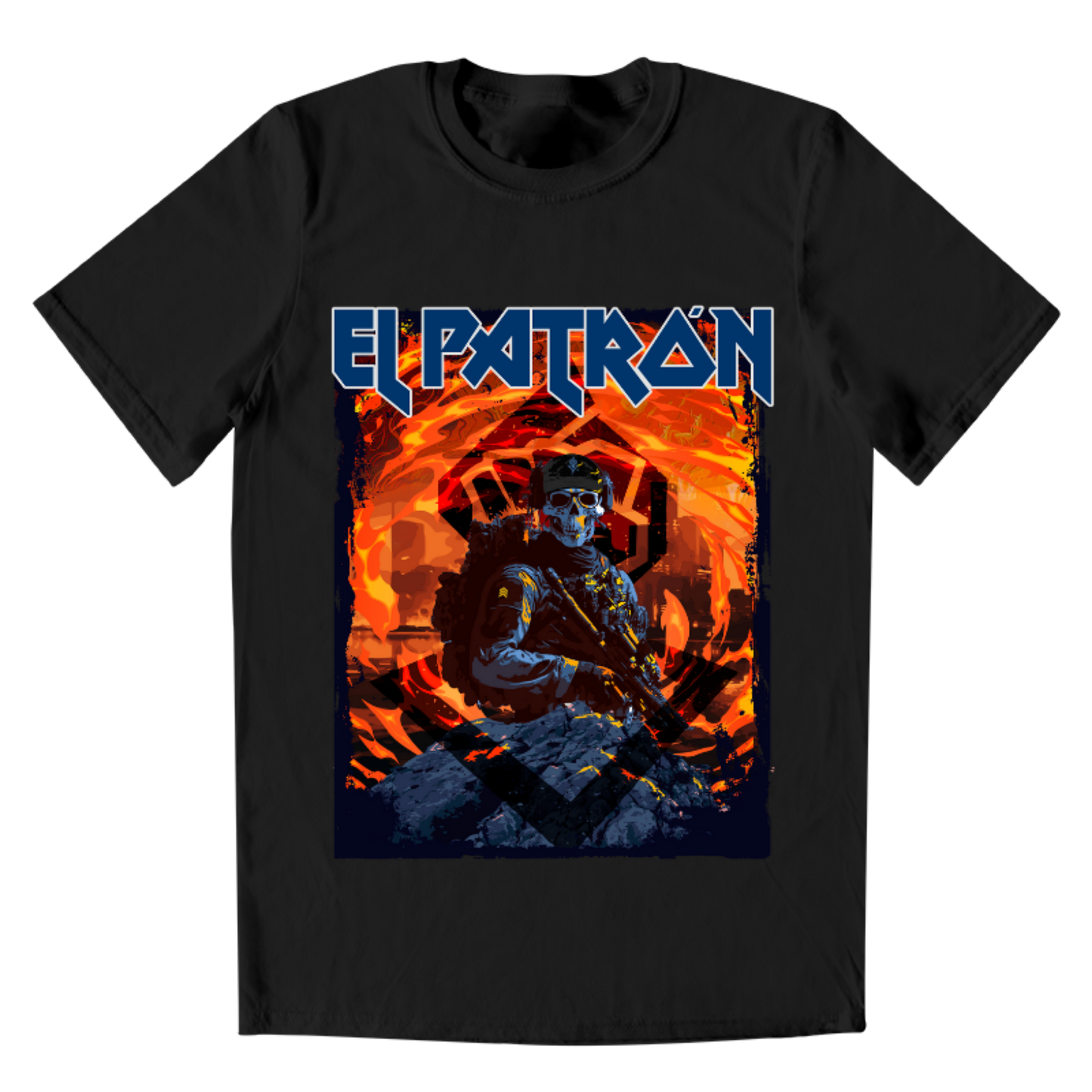 Playera hombre alkapone el patrón iron maiden