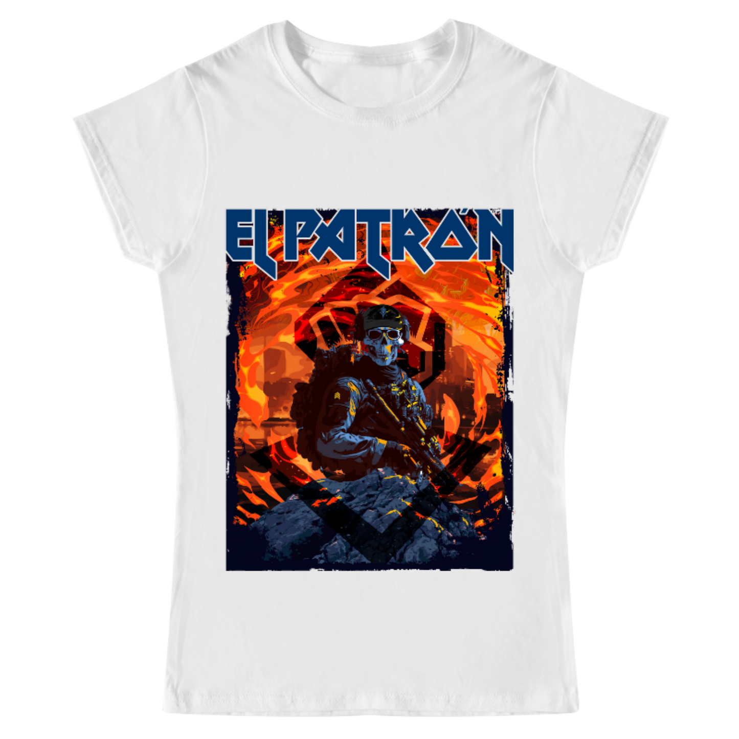 Playera Mujer alkapone el patrón iron maiden