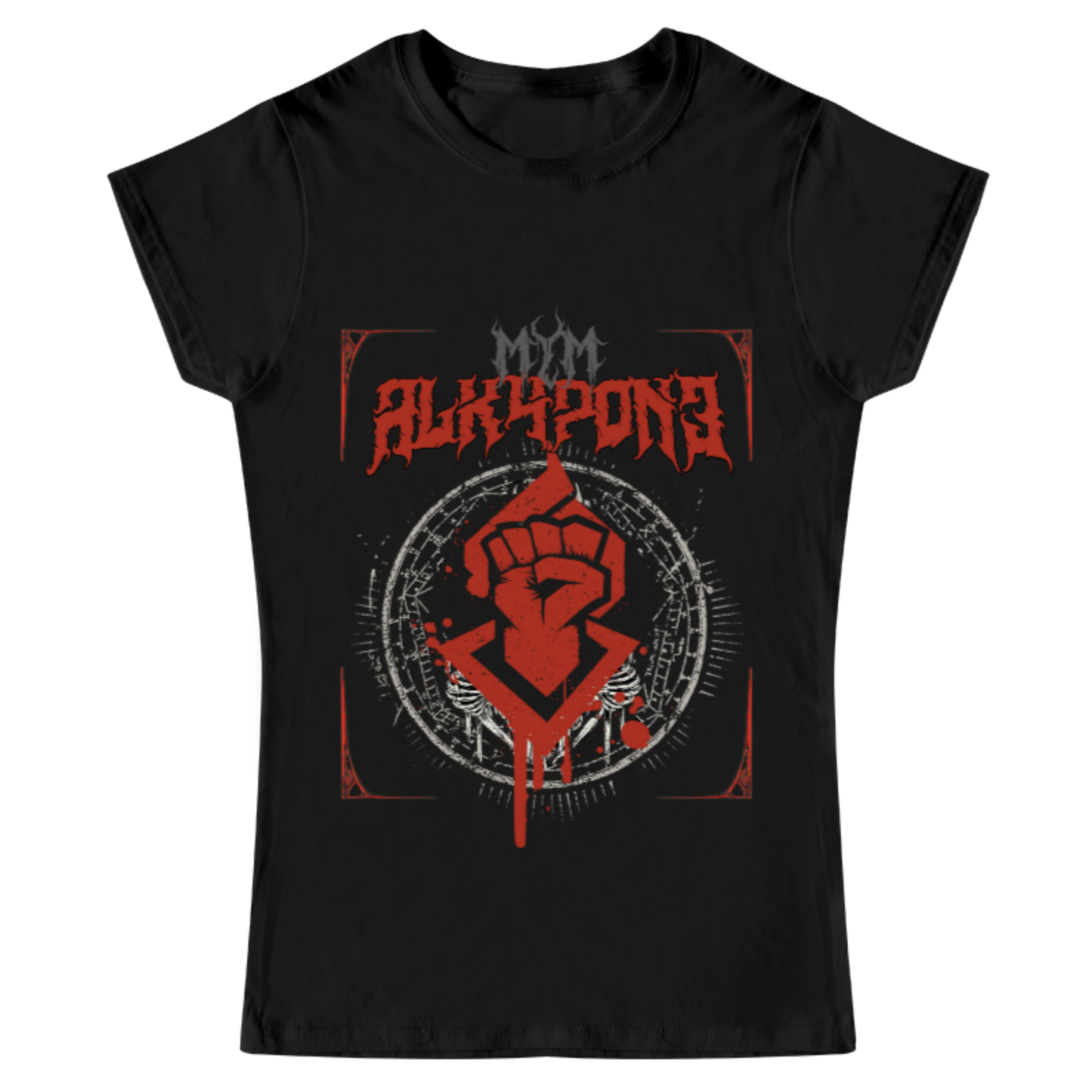 PLAYERA MUJER ALKAPONE DEATH METAL