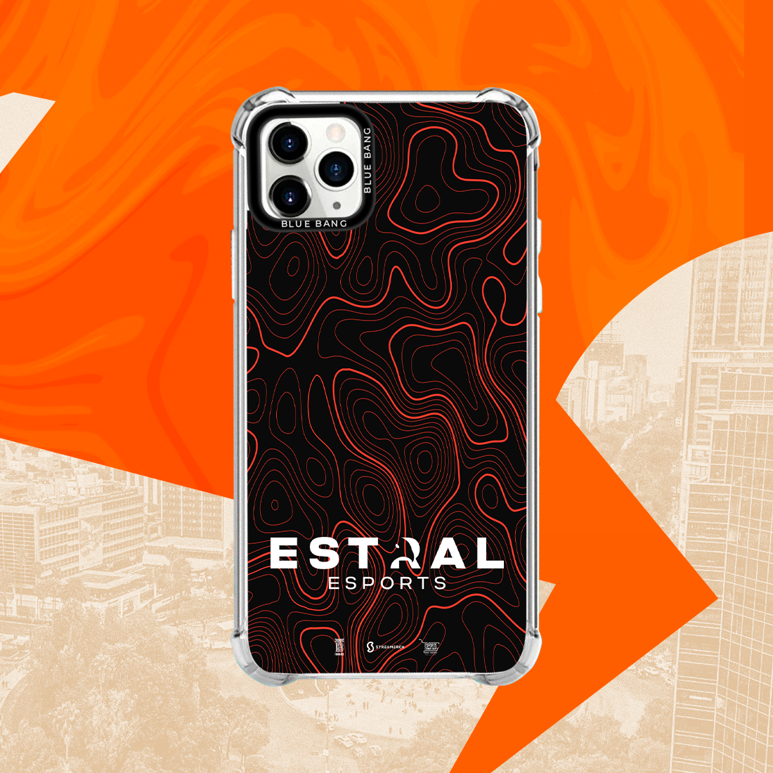 ESTRAL Funda hólografica negra