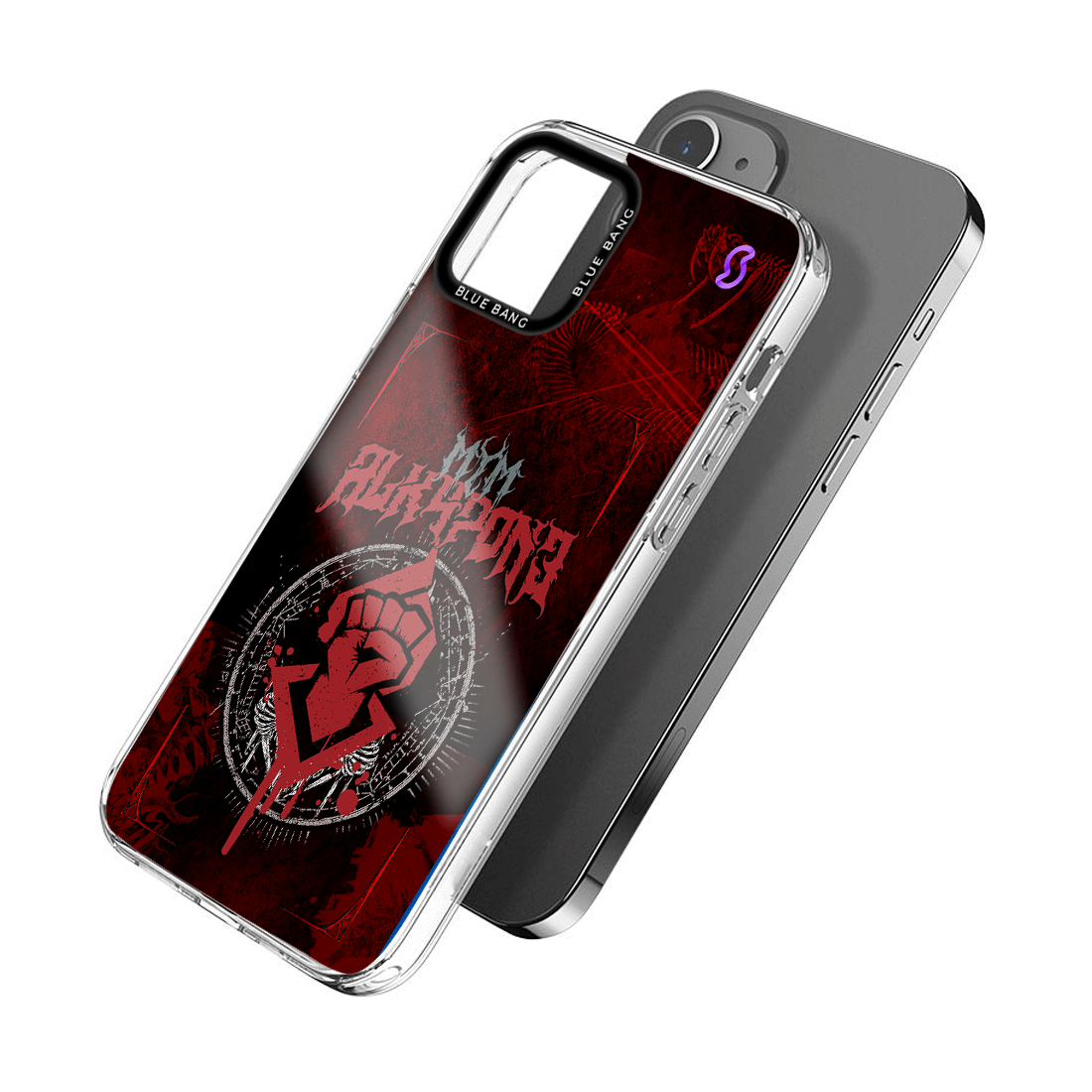 Funda para celulares hológrafica death metal alk4pon3