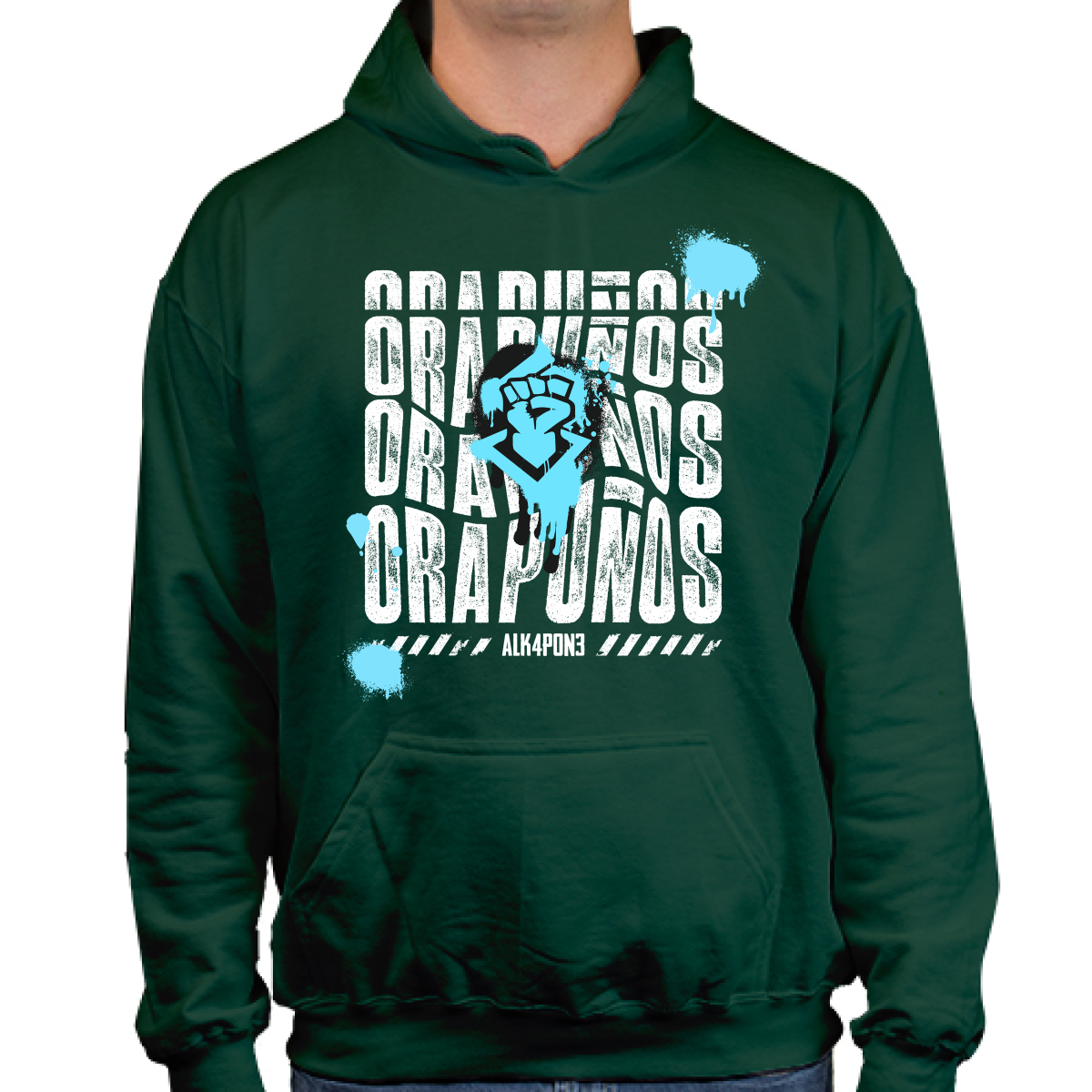 Hoodie Ora Puños Grafitti