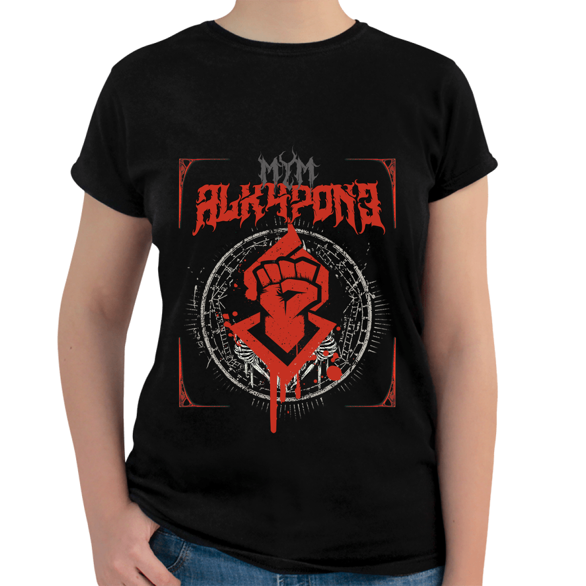 PLAYERA MUJER ALKAPONE DEATH METAL