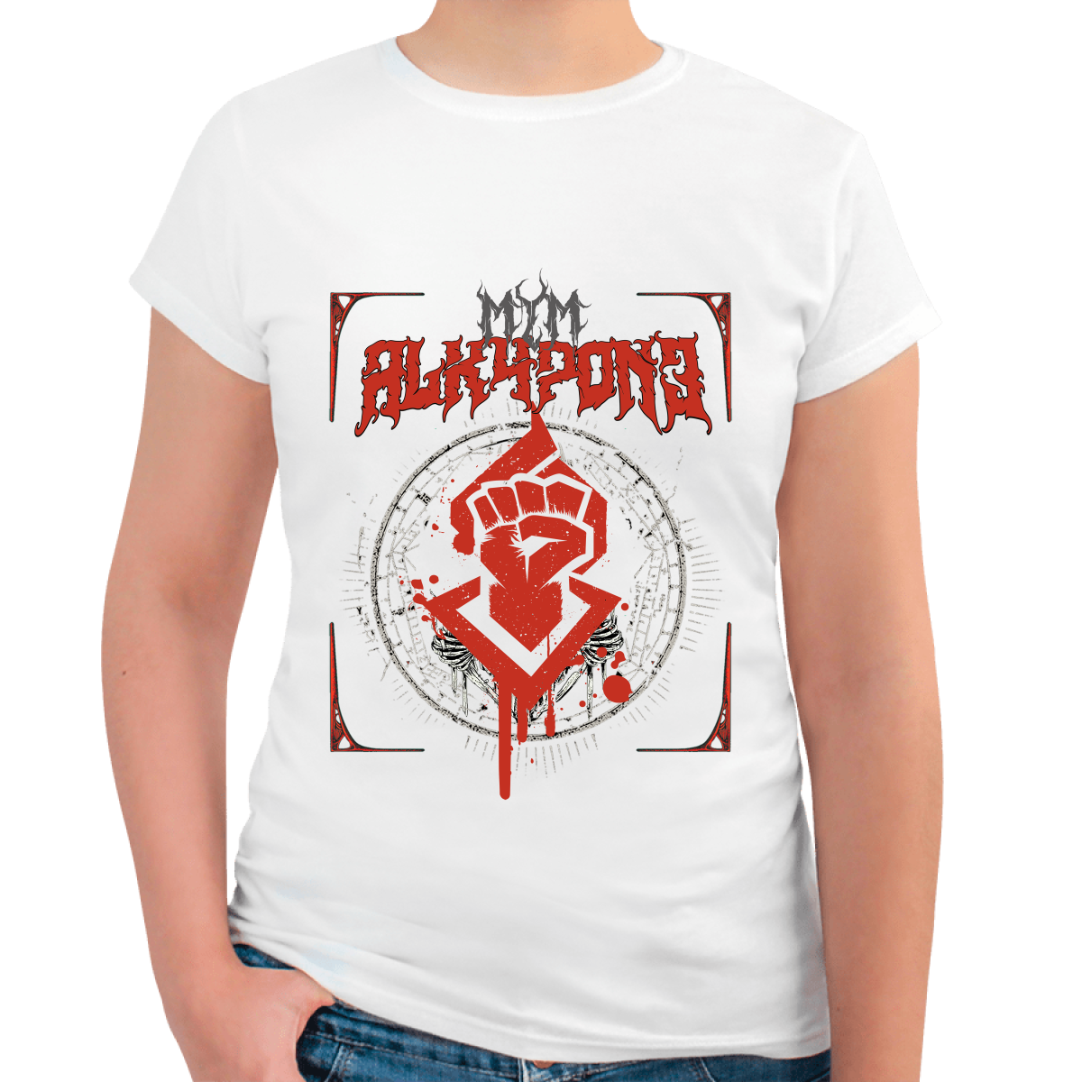 PLAYERA MUJER ALKAPONE DEATH METAL