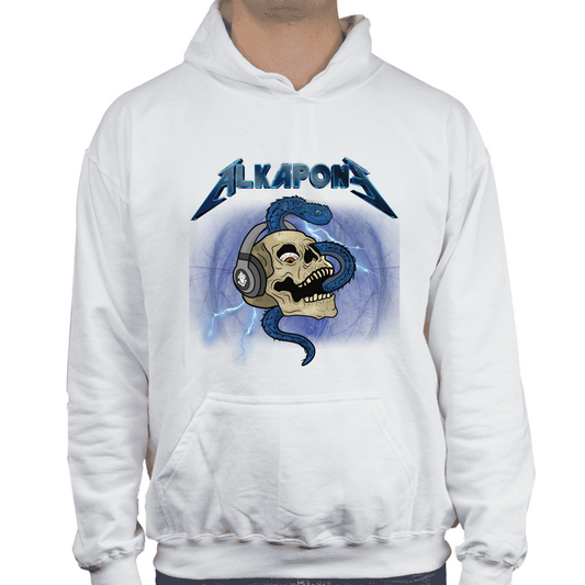 Hoodie alkapone metalica rayo con craneo