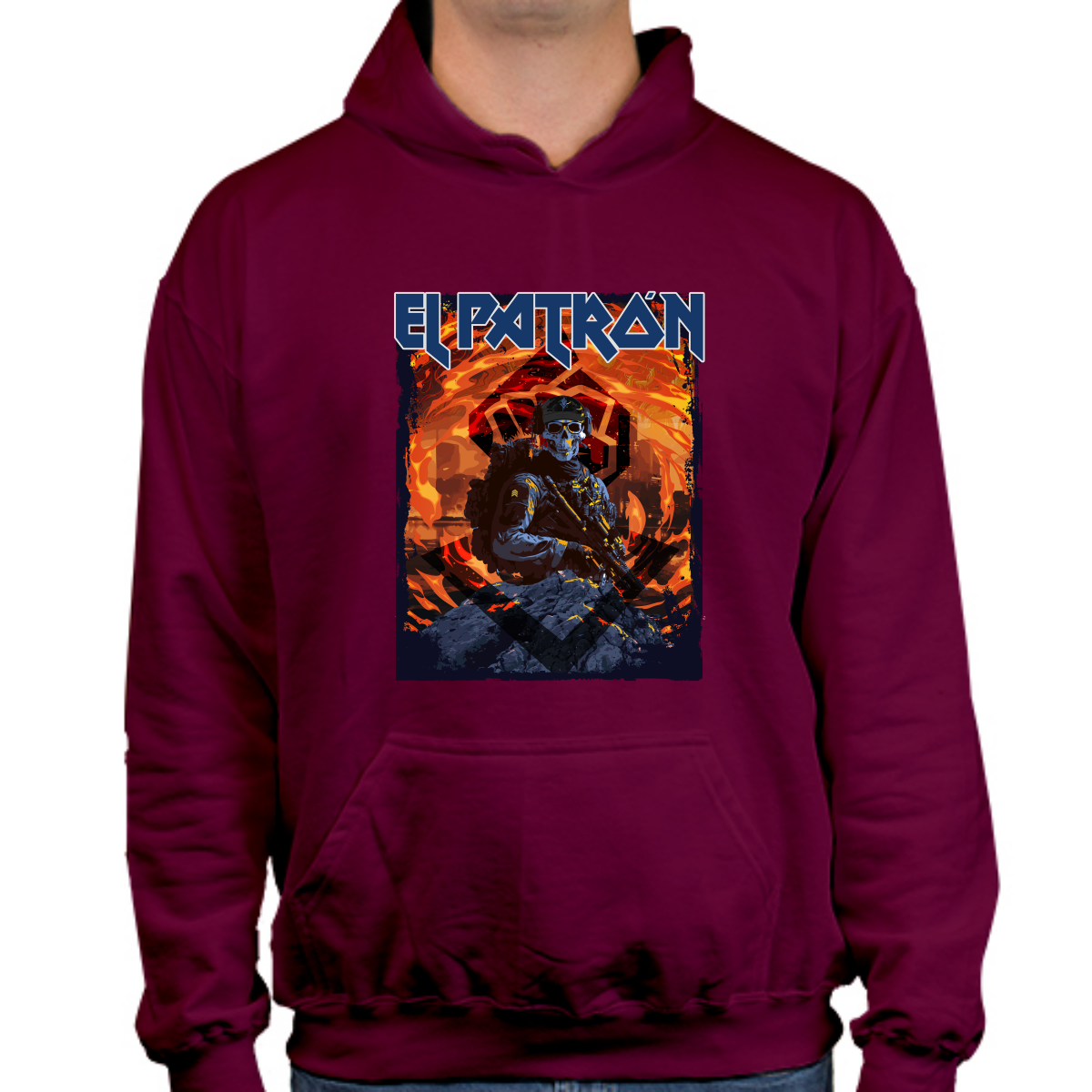 Hoodie alkapone el patrón iron maiden