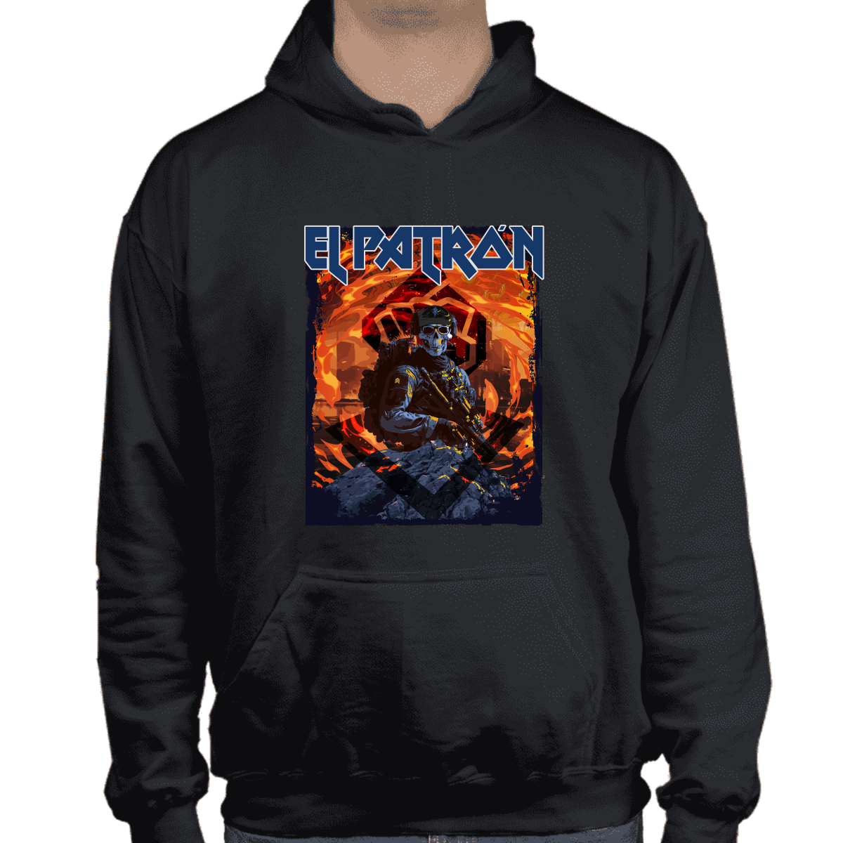 Hoodie alkapone el patrón iron maiden