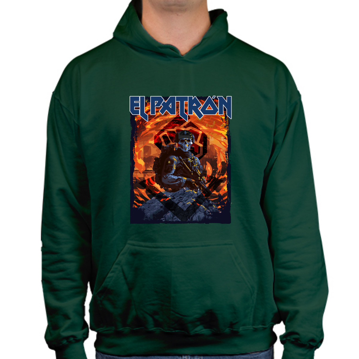 Hoodie alkapone el patrón iron maiden