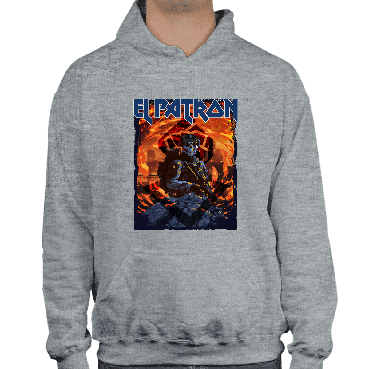 Hoodie alkapone el patrón iron maiden