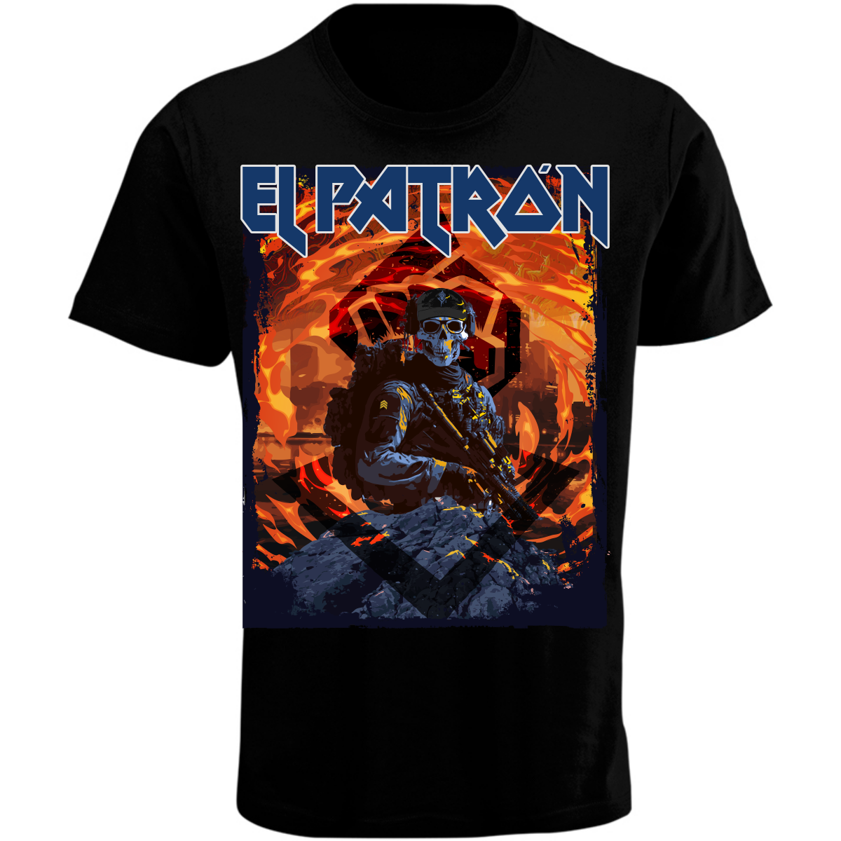 Playera hombre alkapone el patrón iron maiden