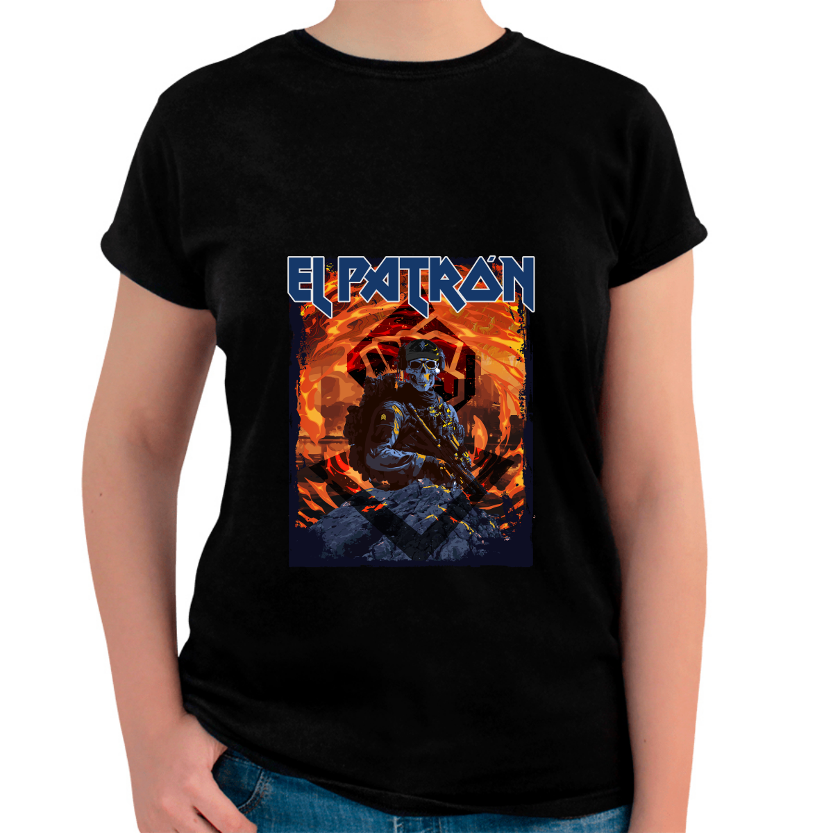 Playera Mujer alkapone el patrón iron maiden